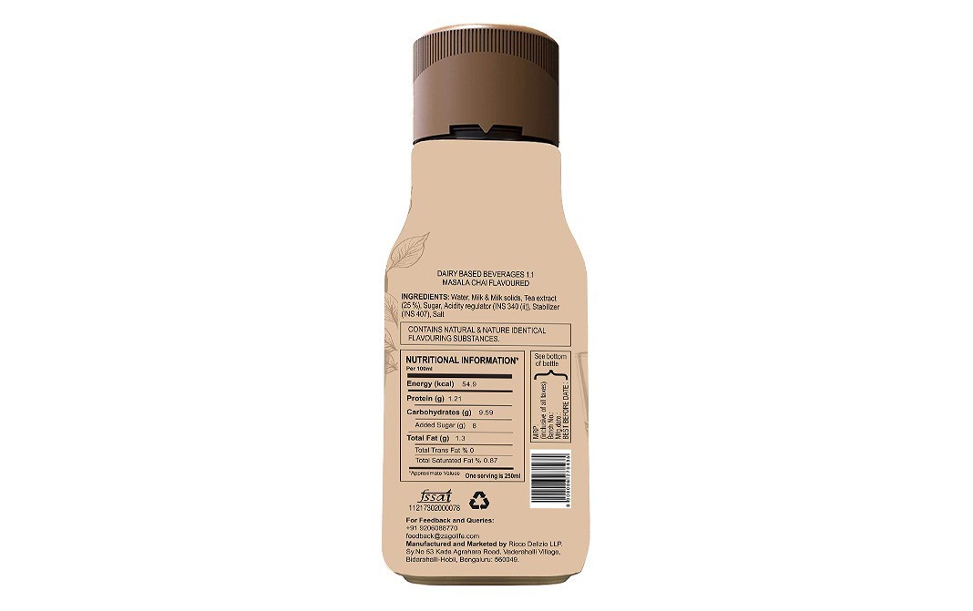 Za Go Iced Masala Chai    Bottle  250 millilitre